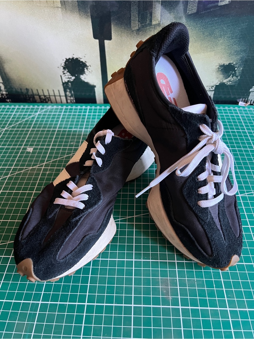 New Balance Black and White Men’s Running-Style Sneakers